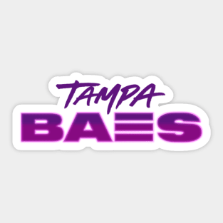 Tampa Baes Logo White Outline Sticker
